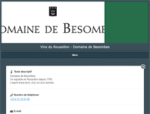 Tablet Screenshot of domainedebesombes.com